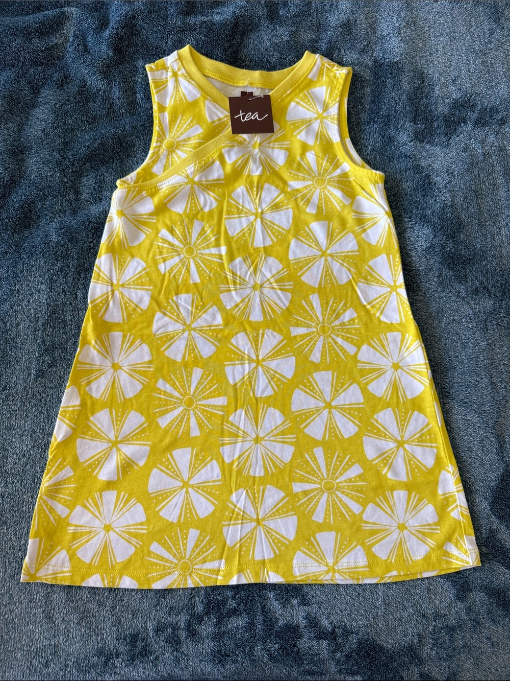 Tea Collection Yellow and White Tank Dress